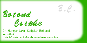 botond csipke business card